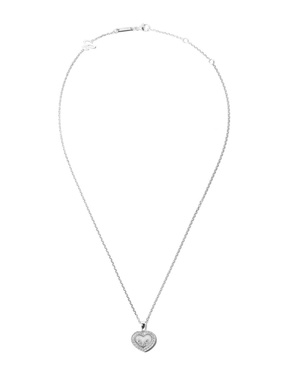 

Колье Happy Diamond Icons из белого золота с бриллиантом Chopard, серебряный