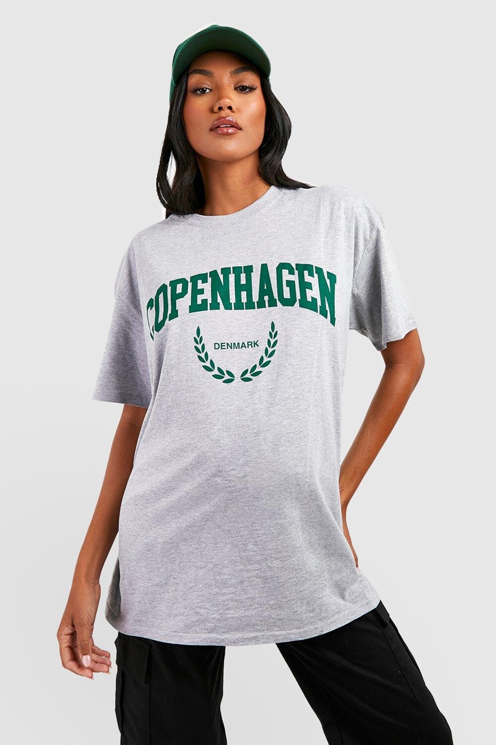 

Футболка оверсайз для материалов copenhagen Boohoo, серый