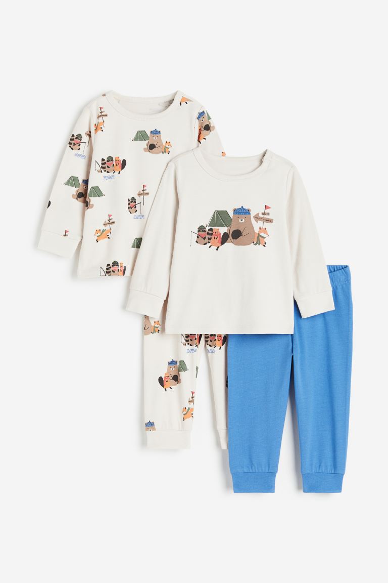 Пижамный комплект из 2 предметов из хлопка и принта H&M