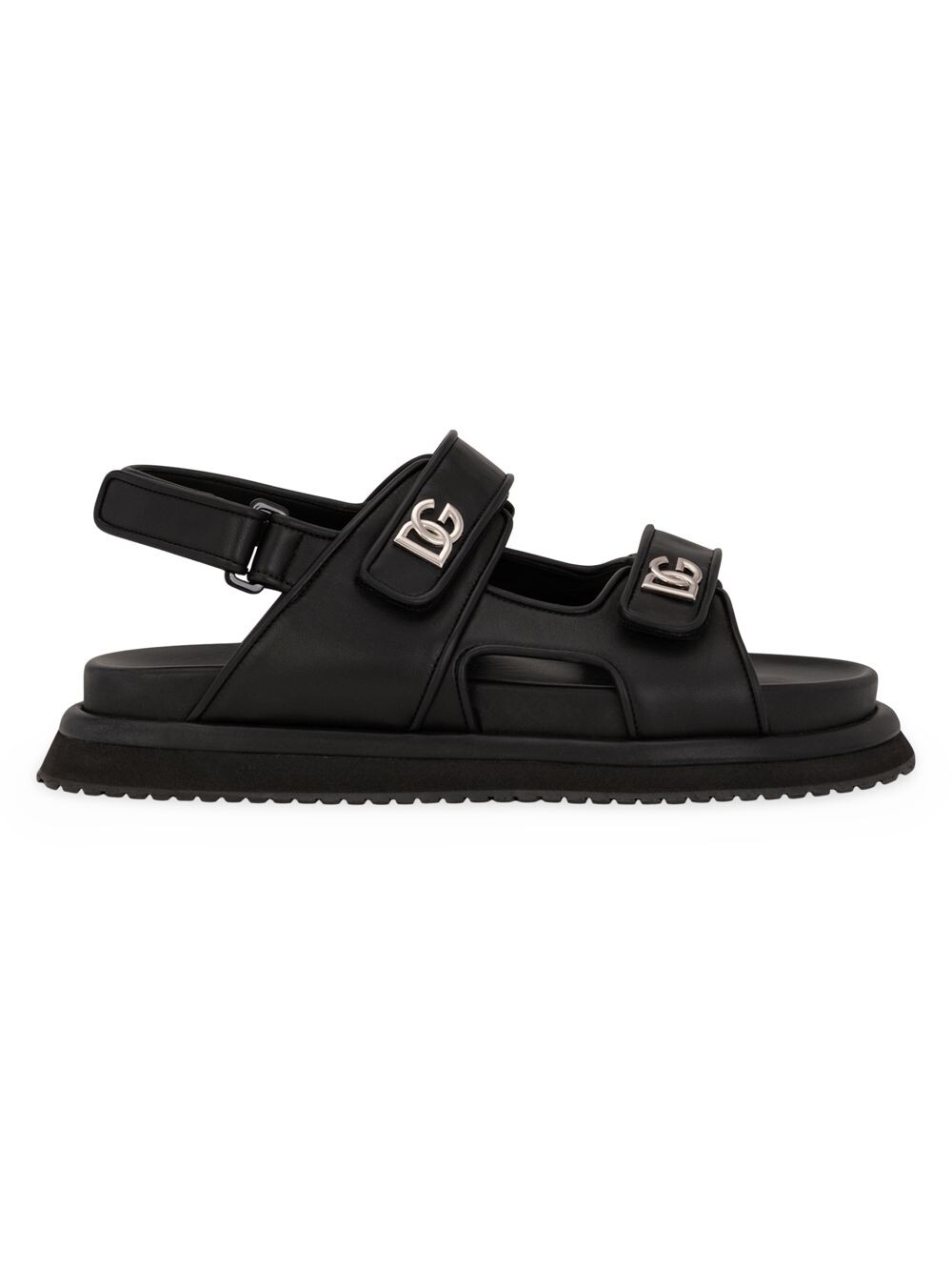 

Кожаные сандалии с логотипом DOLCE&GABBANA, неро