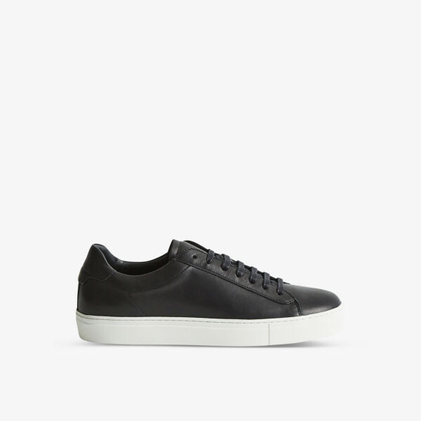 

Кожаные кроссовки Finley с низким берцем Reiss, черный