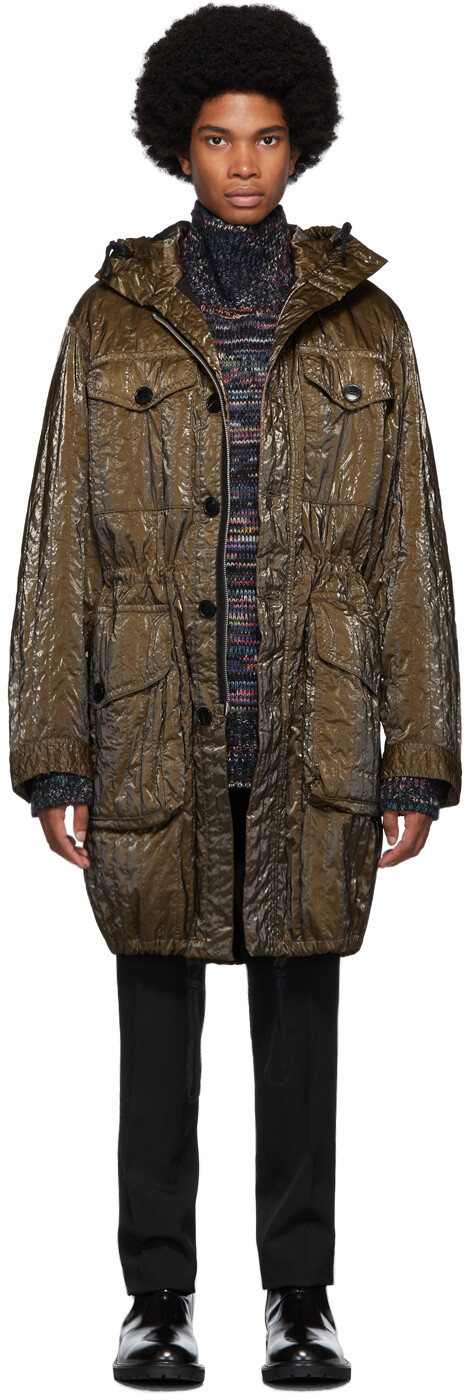 

Коричневая стеганая куртка Dries Van Noten, Коричневый
