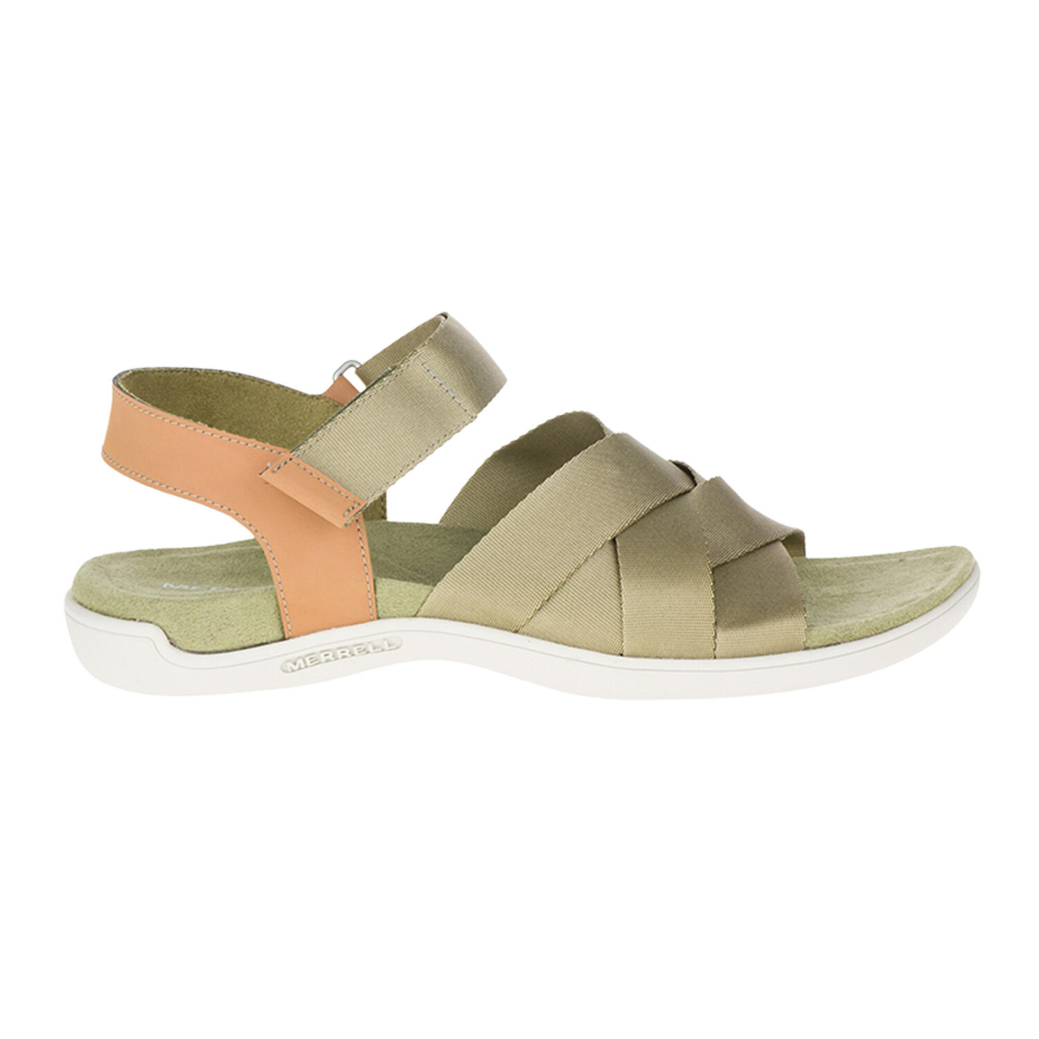 

Сандалии District Maya BackStrap Женское MERRELL, зеленый коричневый