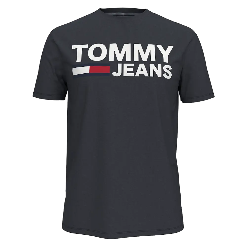 

Футболка Tommy Jeans Lockup, черно-синий