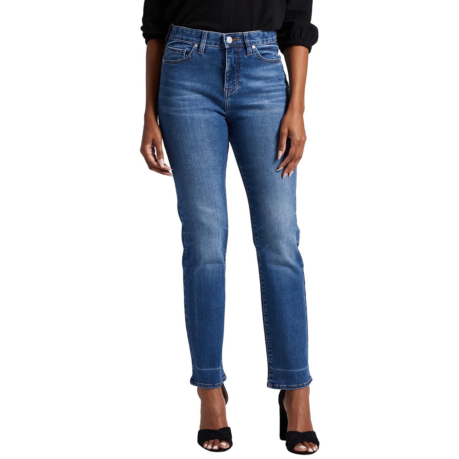 

Джинсы Jag Jeans, Stella 30" High-Rise Straight Leg Jeans