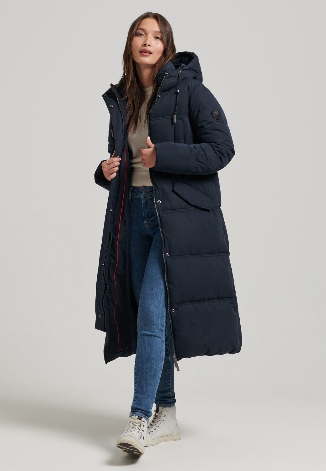 

Пальто зимнее Superdry, синий