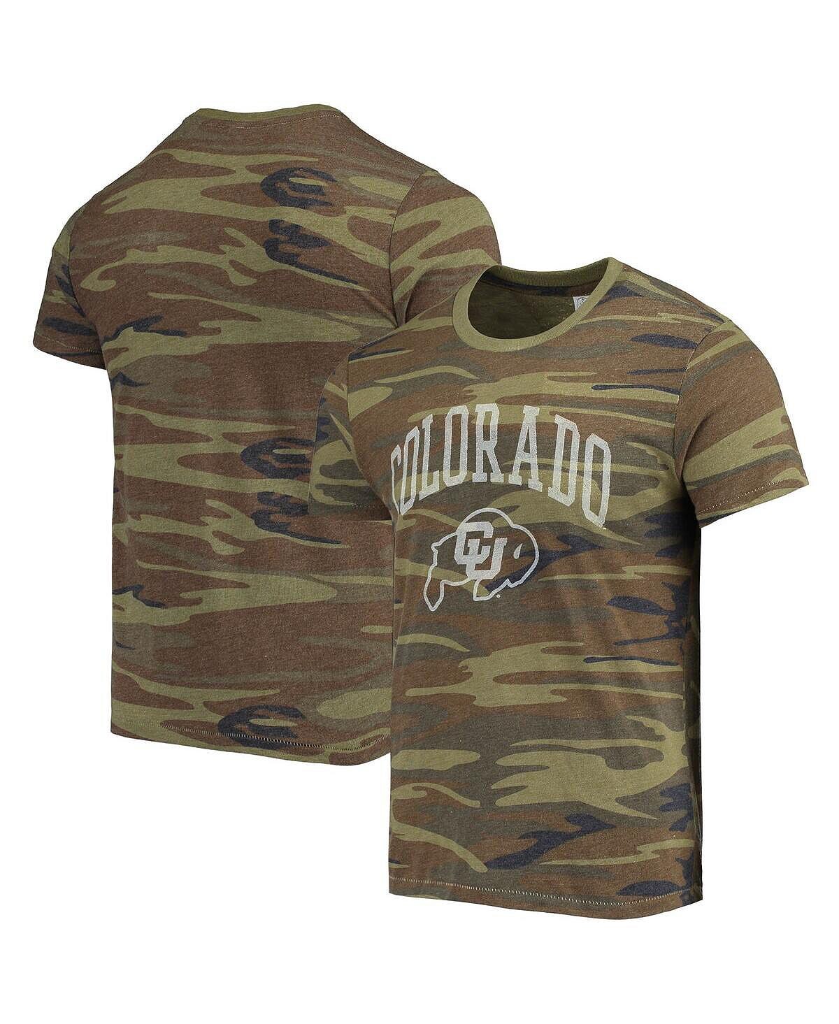 

Мужская камуфляжная футболка colorado buffaloes arch logo tri-blend Alternative Apparel
