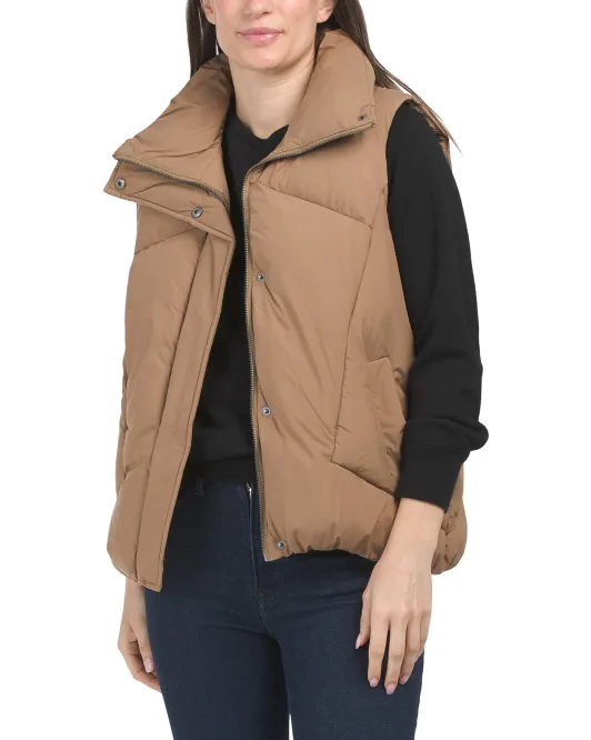 

Пуховик жилет Lucky Brand, цвет Camel