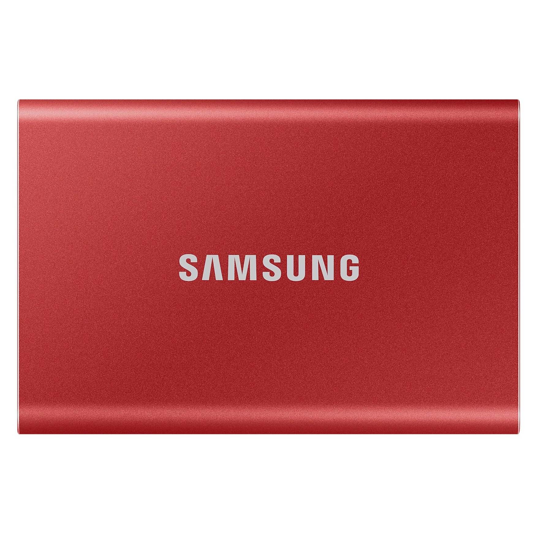 Внешний диск SSD Samsung T7, 1ТБ, красный