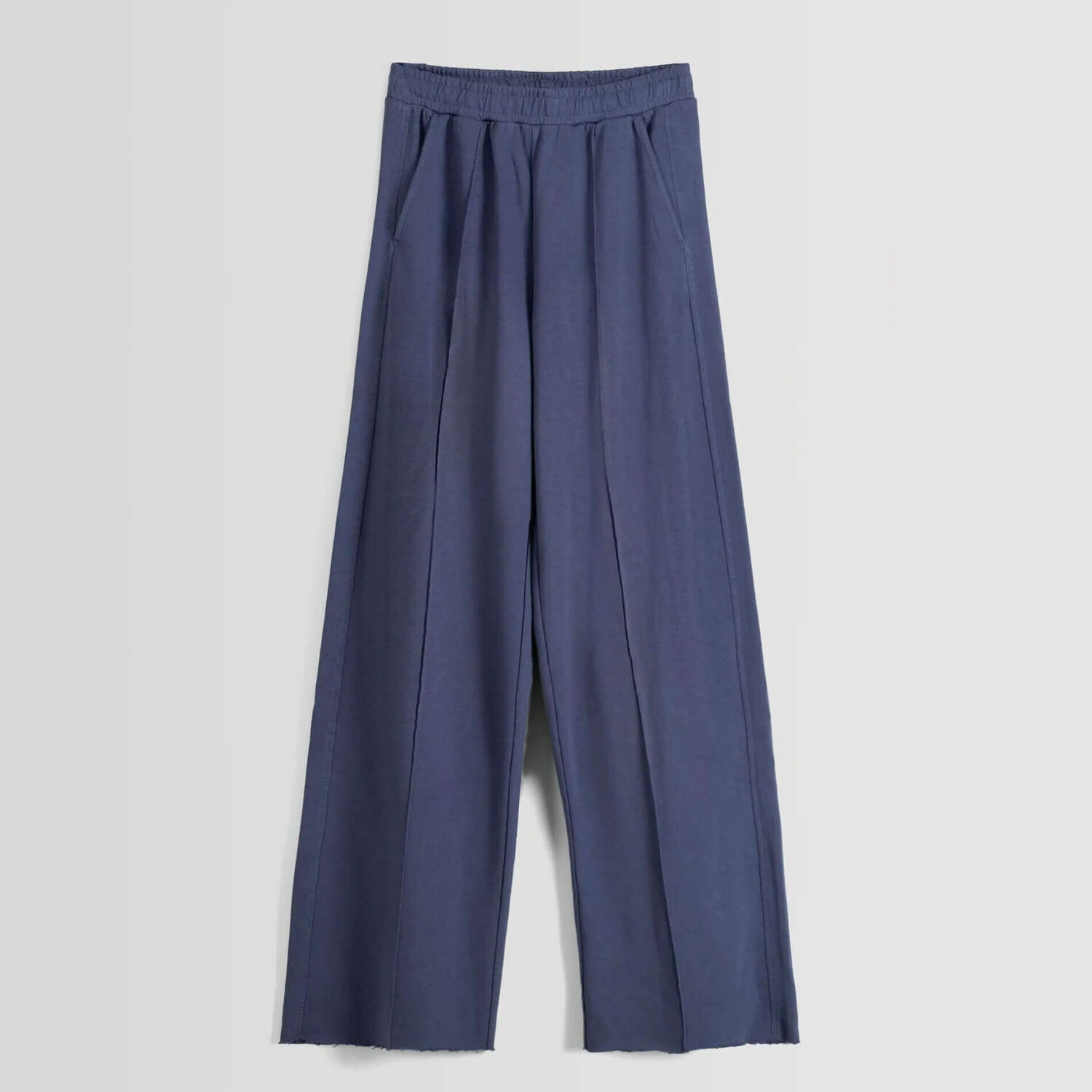 

Брюки Bershka Faded Wide-leg Plush, темно-серый