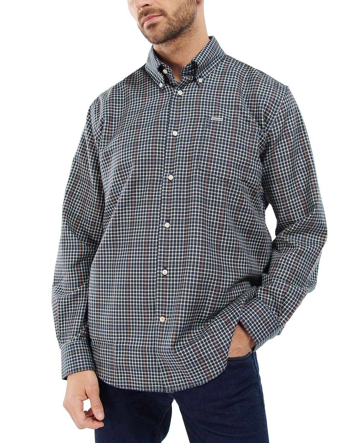 

Мужская рубашка henderson thermal weave Barbour, синий