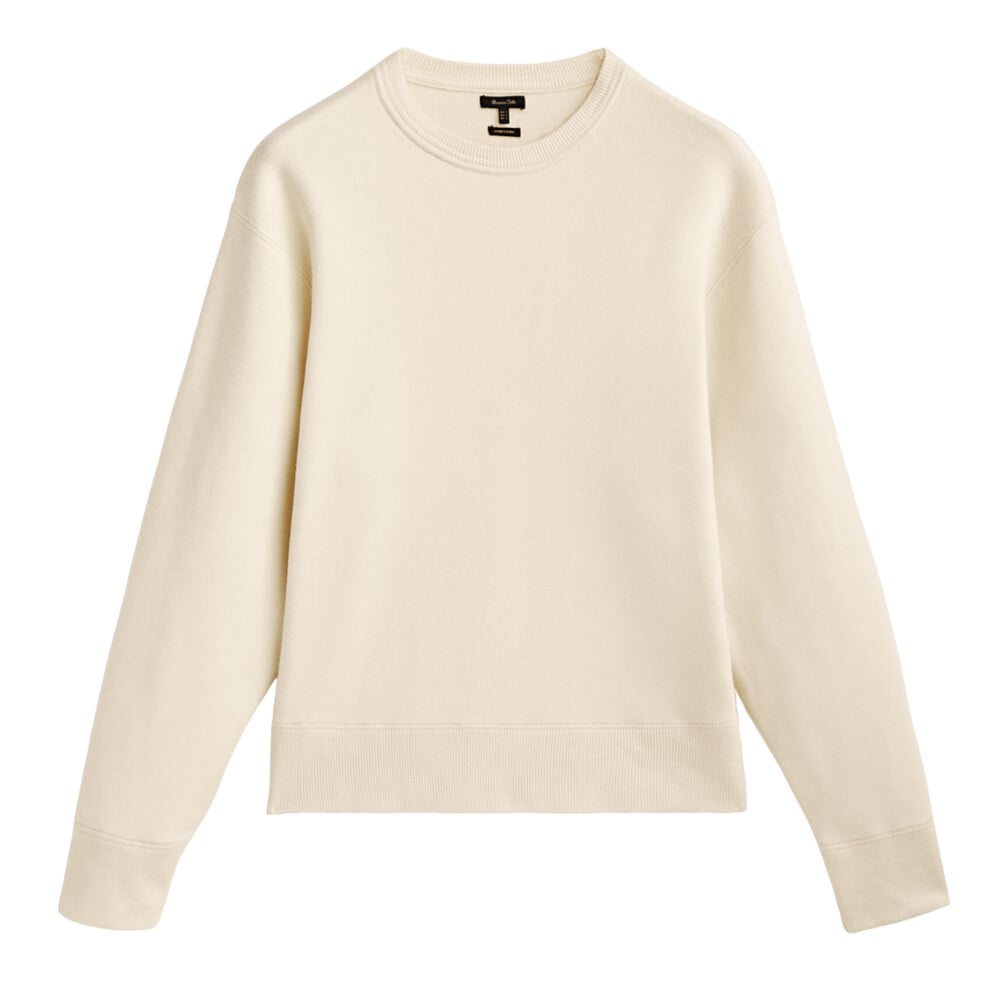 

Свитшот Massimo Dutti Crew Neck Knit, кремовый