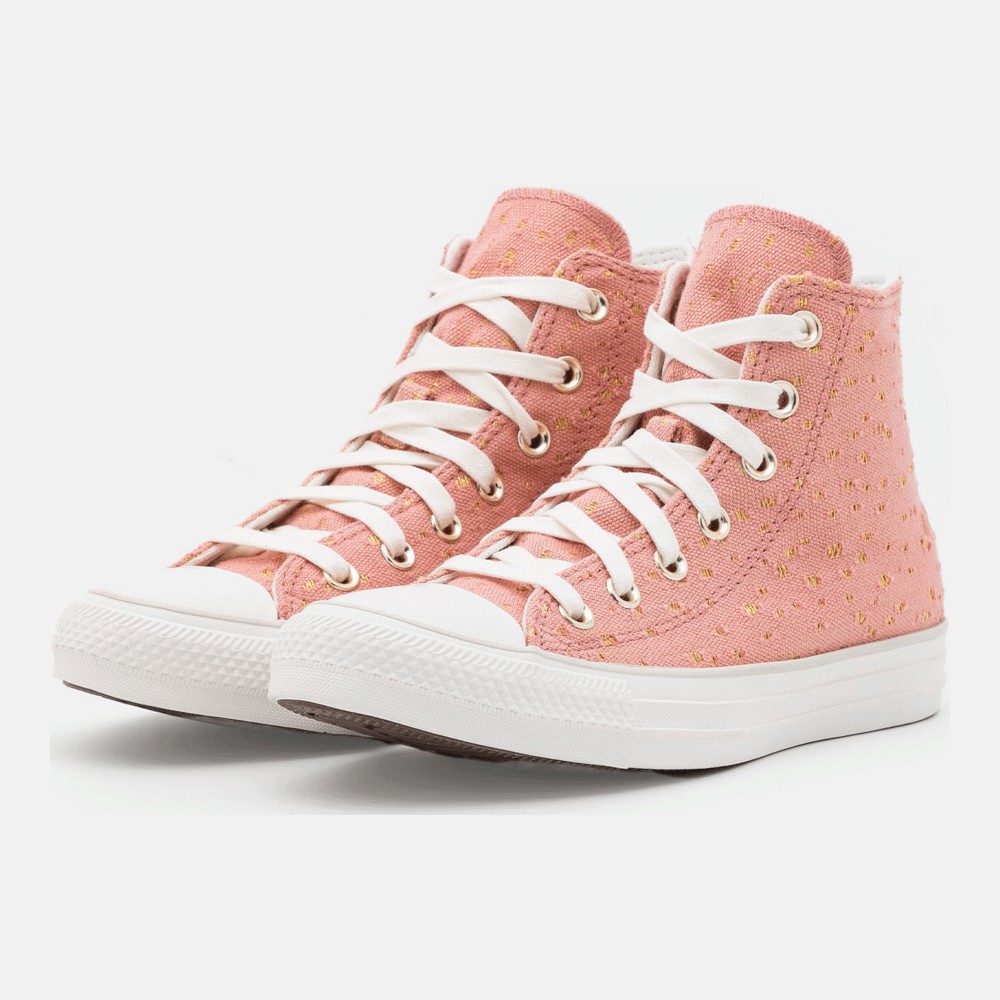 Pink and hot sale gold converse