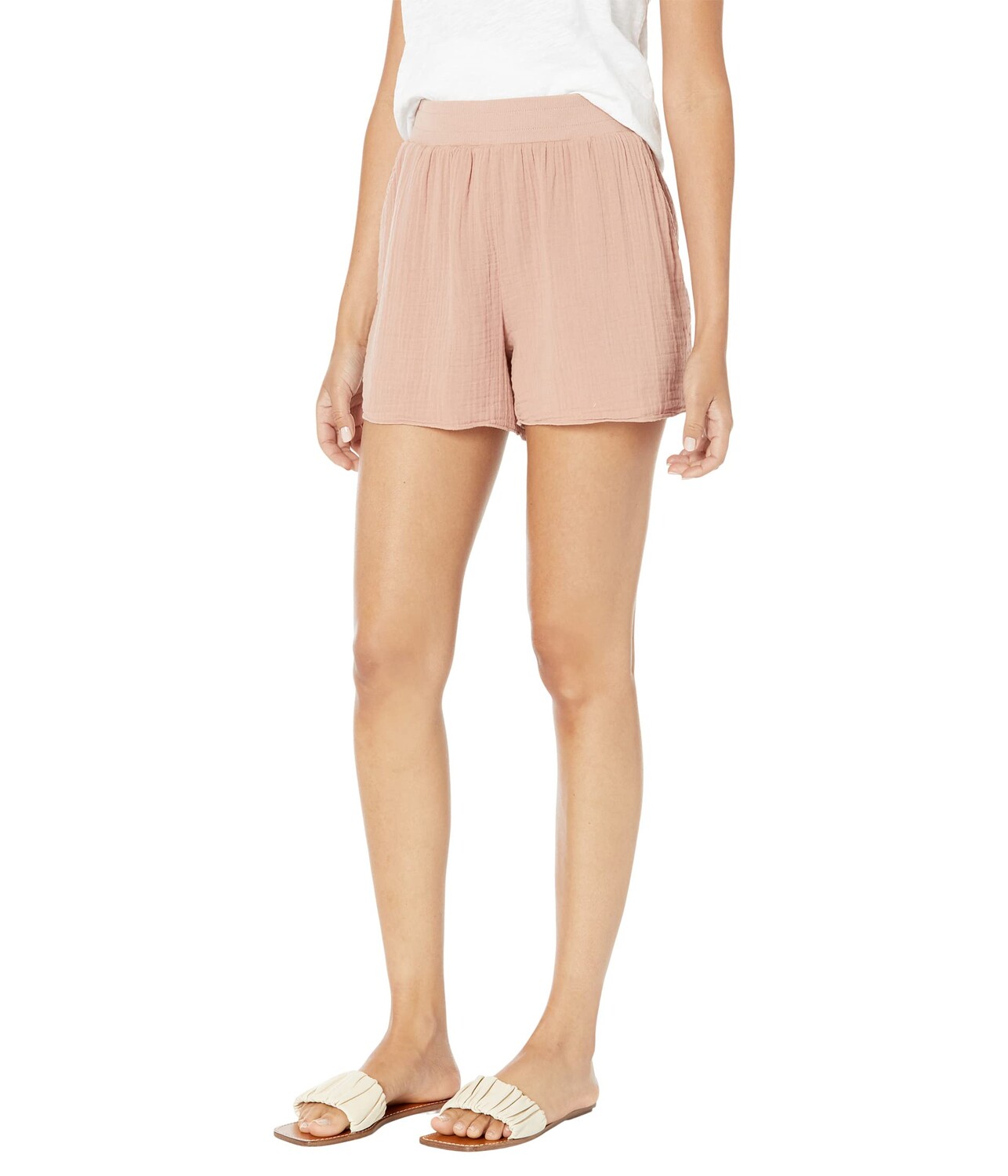 

Шорты Mod-o-doc, Double Layer Gauze Ribbed Waist Pull-On Shorts