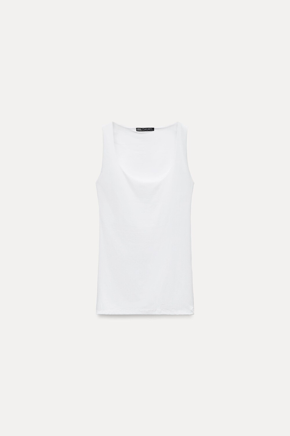 

Топ Zara Polyamide With Wide Straps, белый