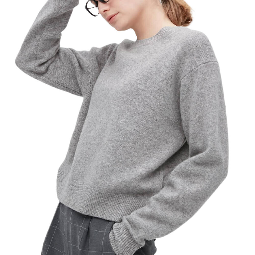 

Джемпер Uniqlo Premium Lambswool Crew Neck, светло-серый