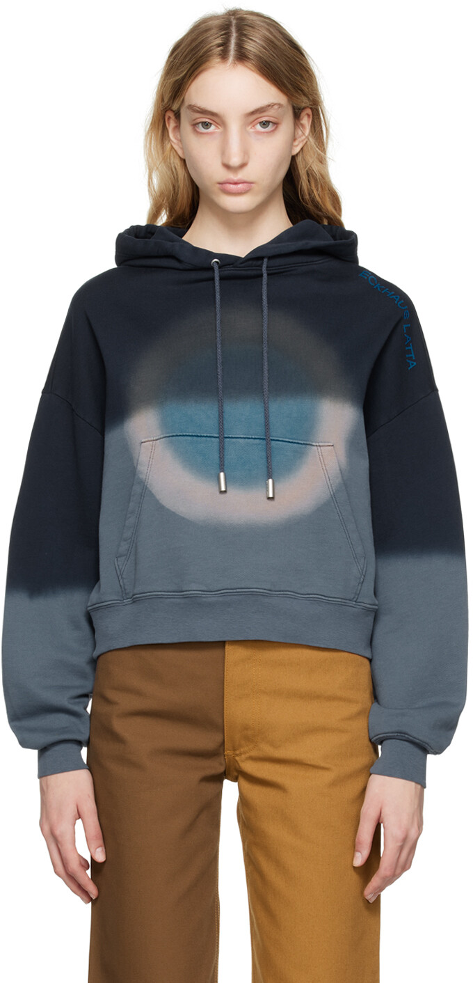 

Синяя худи с рисунком Eckhaus Latta, Синий