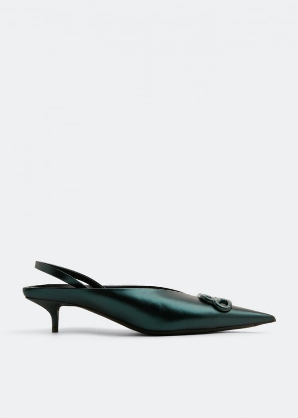 

Мюли BALENCIAGA BB Square knife mules, зеленый