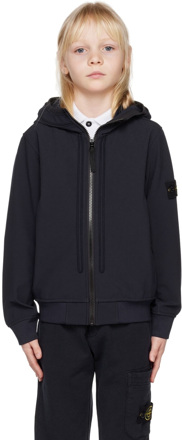 

Детская темно-синяя куртка с капюшоном Stone Island Junior, Синий, Детская темно-синяя куртка с капюшоном Stone Island Junior