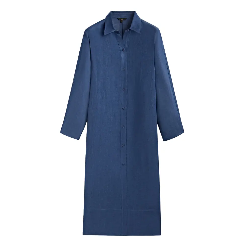 

Платье рубашка Massimo Dutti Linen Oversize, синий