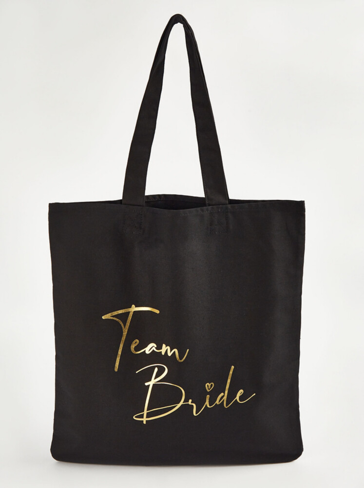 

Черная большая сумка из плотной ткани Team Bride George., черный
