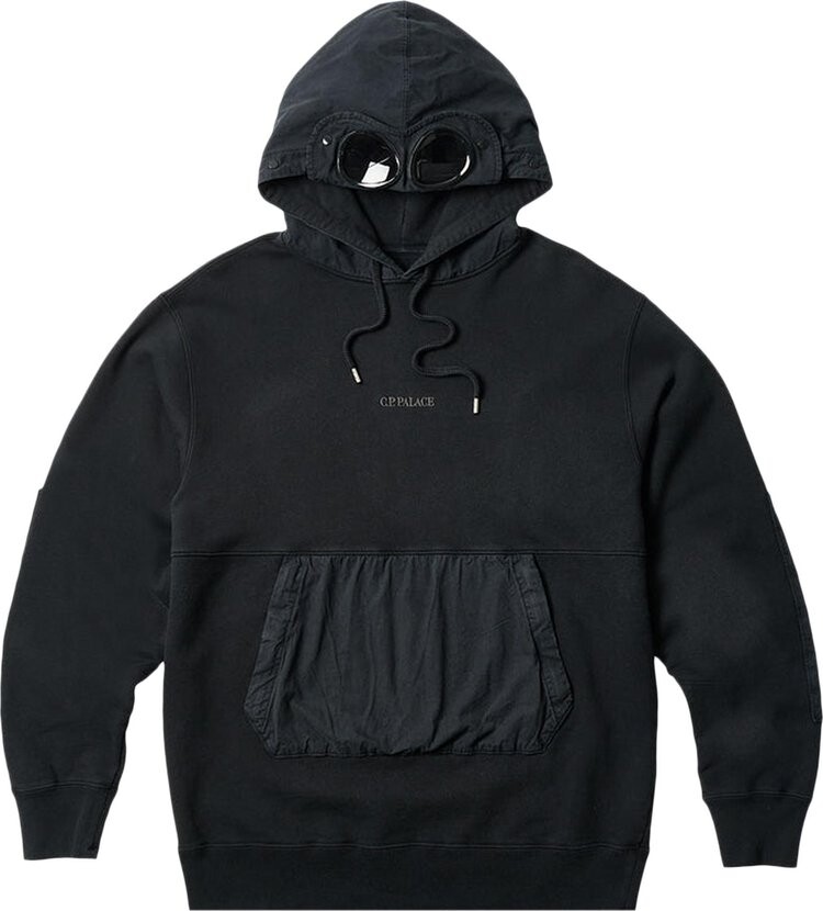 

Худи Palace x C.P. Company Goggle Hoodie 'Black', черный