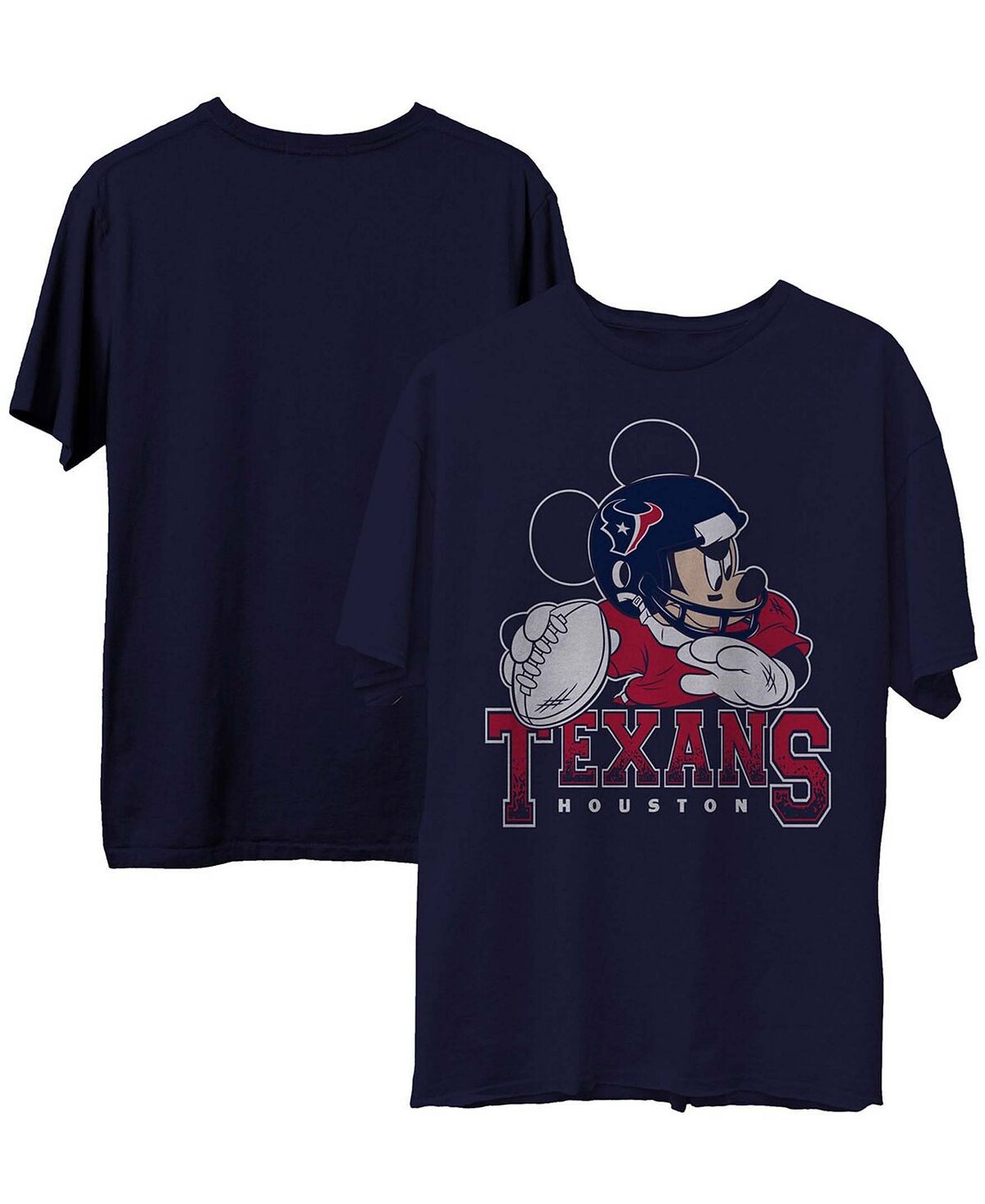 

Мужская темно-синяя футболка houston texans disney mickey qb Junk Food, синий