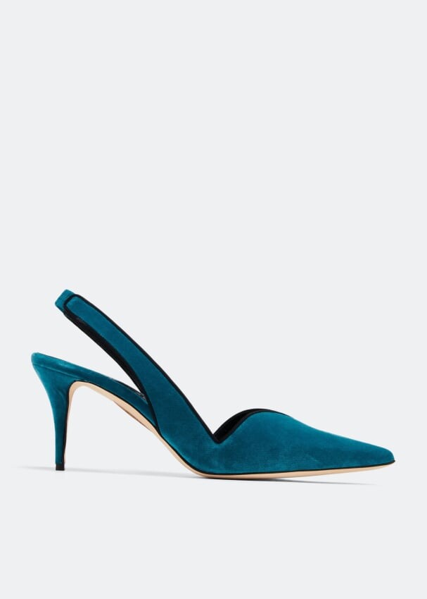 

Туфли MANOLO BLAHNIK Sinsli slingback pumps, синий