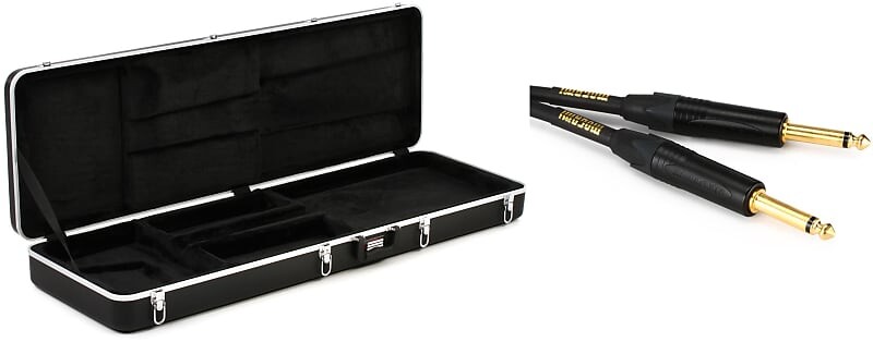 

Gator GC-Bass Deluxe Формованная из АБС-пластика коробка для электробас-гитары в комплекте с золотым инструментом Mogami 10 Прямой инструментальный кабель - 10 футов Gator + Mogami GC-Bass=1 GOLD INSTRUMENT-10=1
