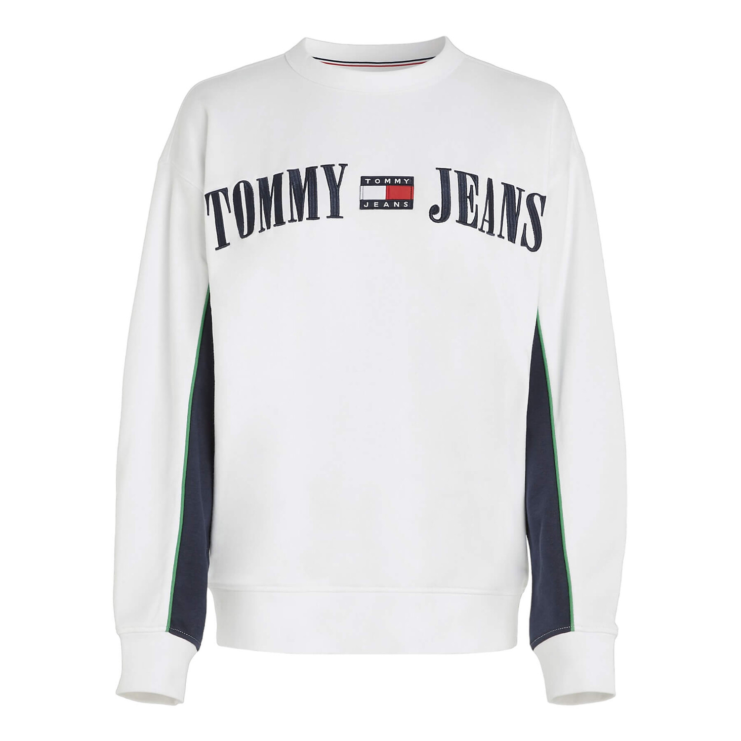 

Свитшот Tommy Jeans by Tommy Hilfiger Retro Logo Relaxed Fit, белый/темно-синий