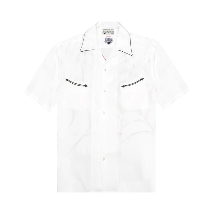 

Рубашка Wacko Maria x Wolf's Head Hawaiian Shirt 'White', белый