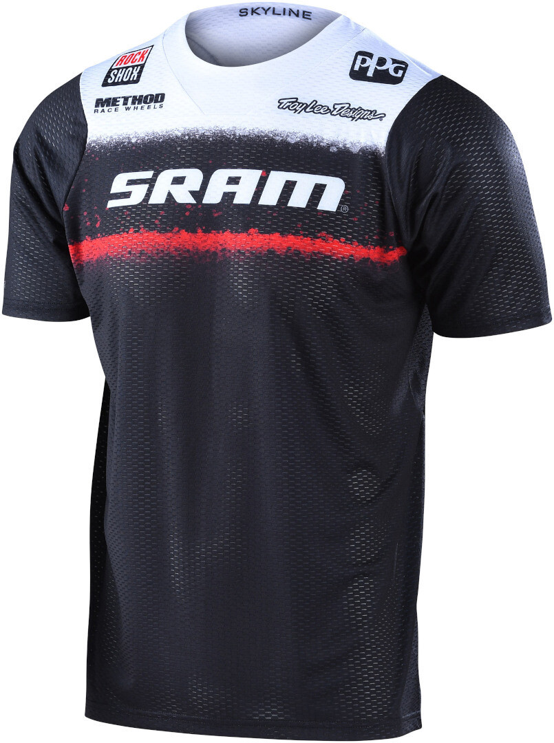 

Джерси Troy Lee Designs Skyline Air SRAM Roost велосипедные, черно-бело-красные