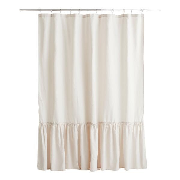 

Занавеска для душа H&M Home Flounce-trimmed, светло-бежевый