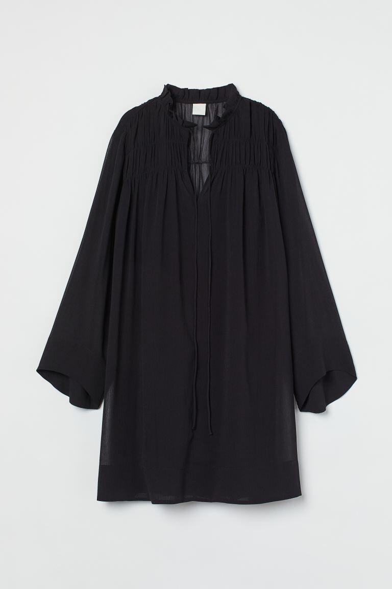 

Платье из жатого шифона H&M, черный