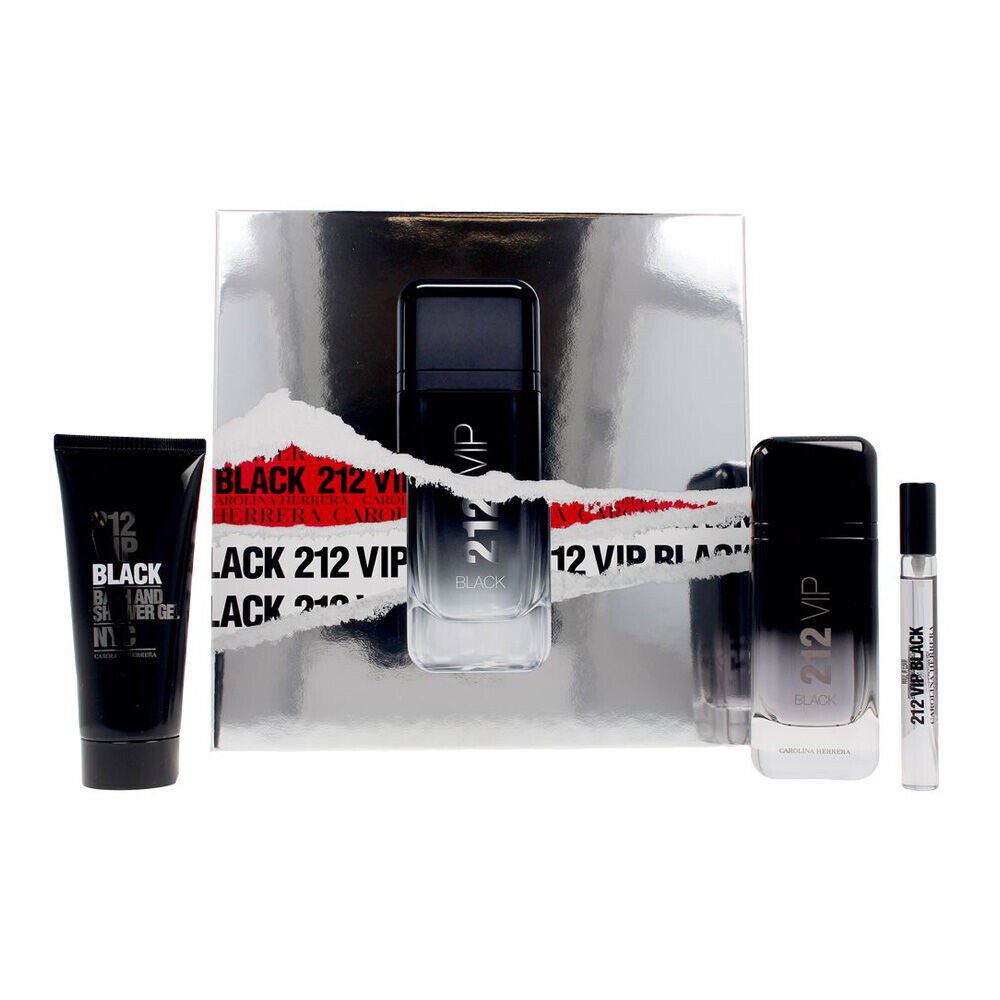 

Carolina Herrera 212 VIP Black мужской набор: парфюмированная вода, 100 мл + парфюмированная вода, 10 мл + гель для душа, 100 мл