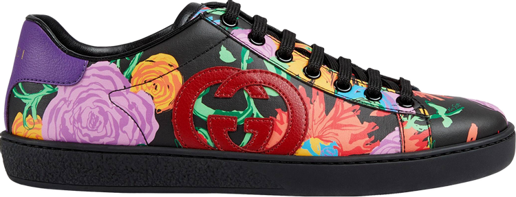 Кроссовки Ken Scott x Gucci Wmns Ace Floral, черный - фото