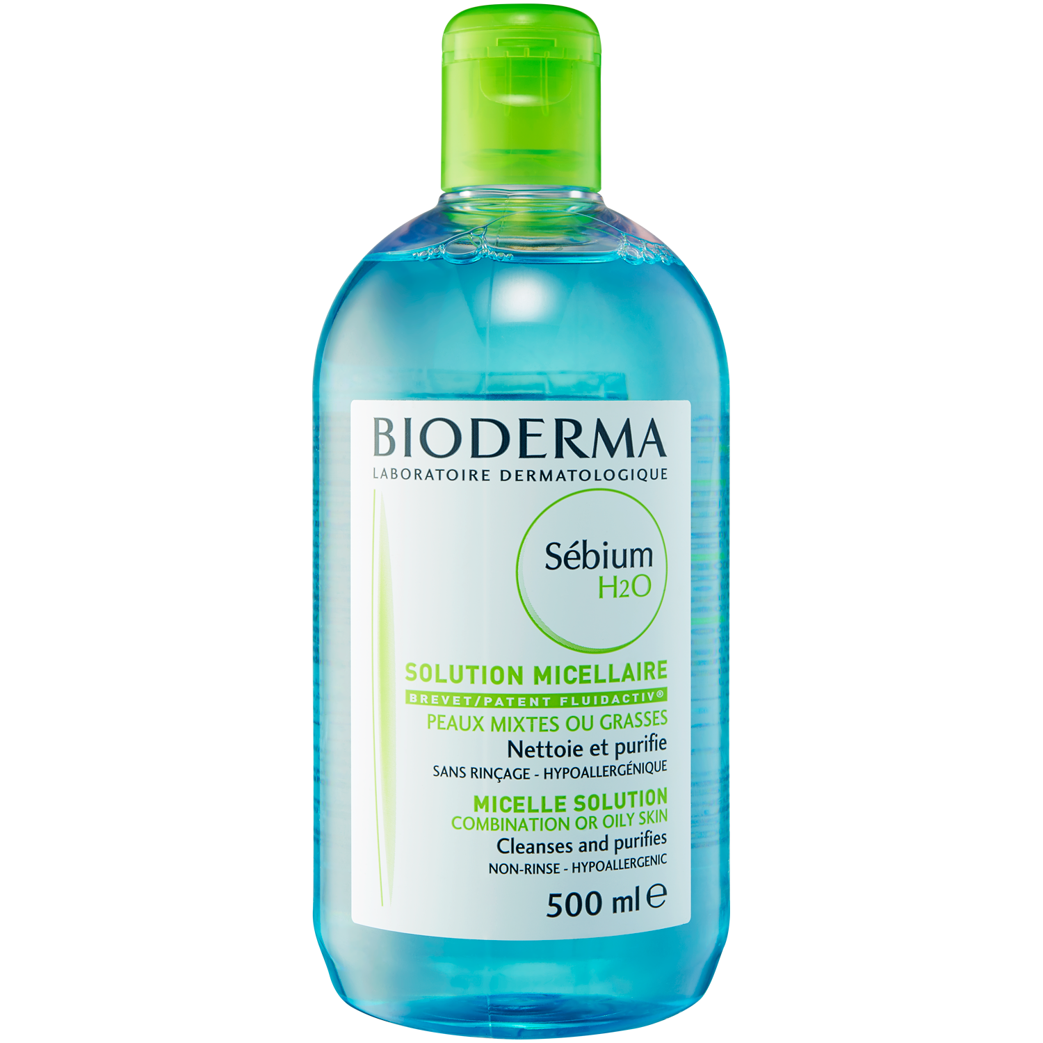 Bioderma Sebium H2O мицеллярная жидкость для очищения лица и снятия макияжа, 500 мл - фото