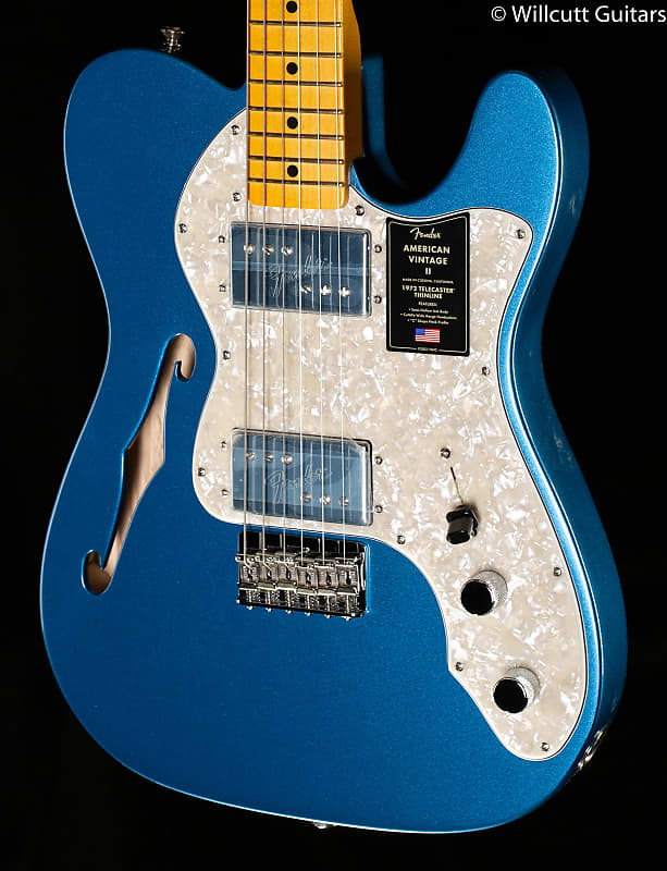 Fender American Vintage II 1972 Telecaster, Thinline Lake Placid Blue (828) Fender American II Telecaster, Thinline (828) fender telecaster american hot rod compensated chrome telecaster hardware set с тюнерами 0091114049