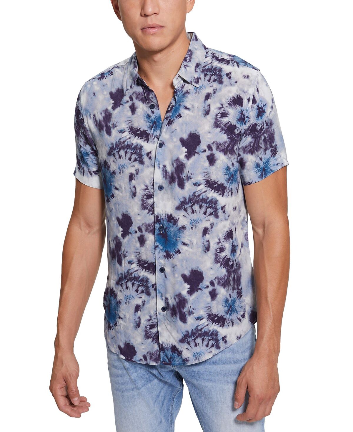 

Мужская рубашка tie-dye burst с короткими рукавами GUESS, мульти
