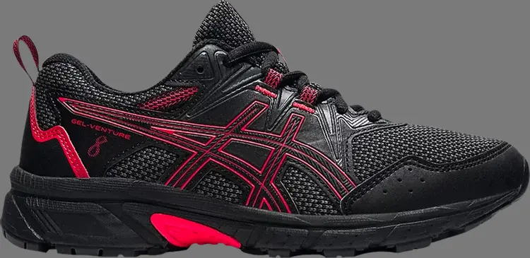 

Кроссовки gel venture 8 gs 'black electric red' Asics, черный
