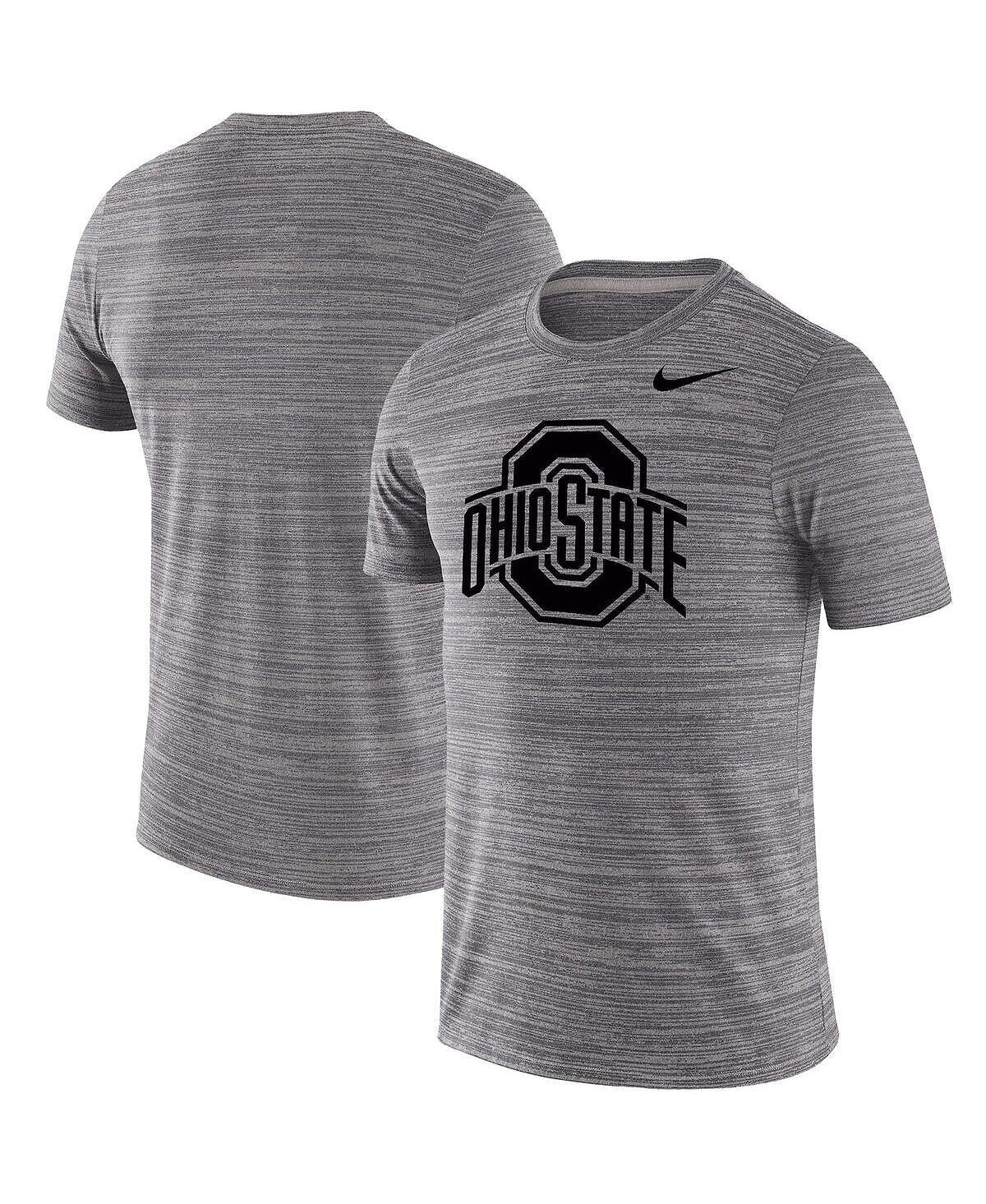 

Мужская темно-серая футболка ohio state buckeyes big & tall performance velocity space dye Nike, мульти