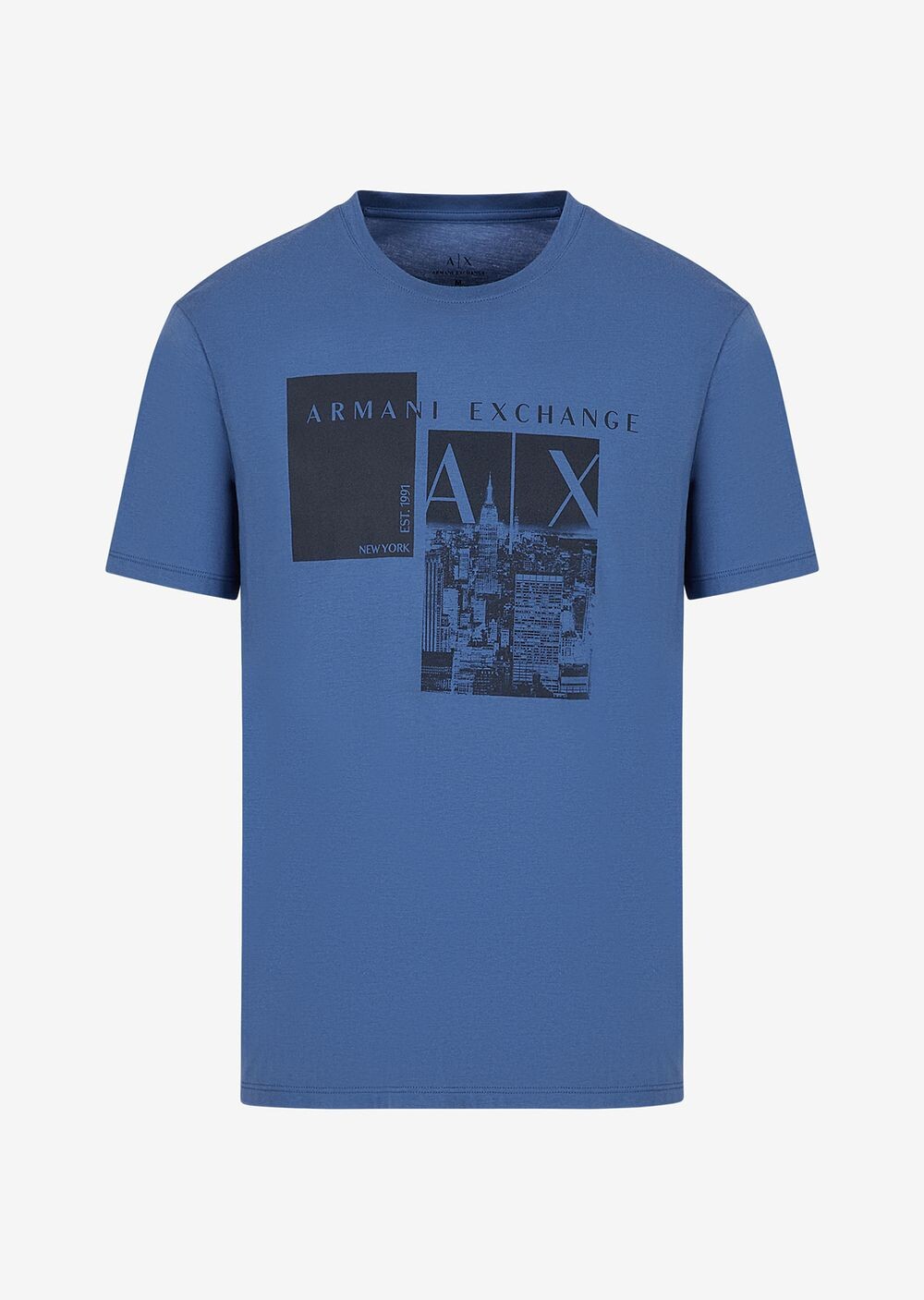 

Футболка стандартного кроя из органического хлопка Armani Exchange, синий