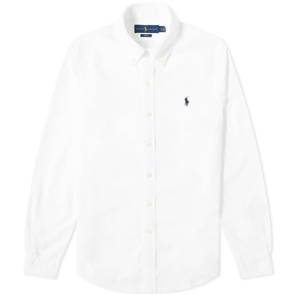 Рубашка Polo Ralph Lauren Slim Fit Garment Dyed Button Down, белый
