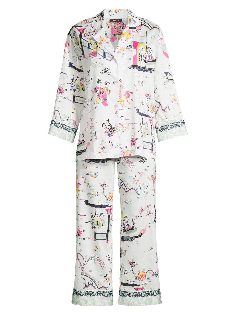 

Kana Пижамный комплект с принтом Natori, белый
