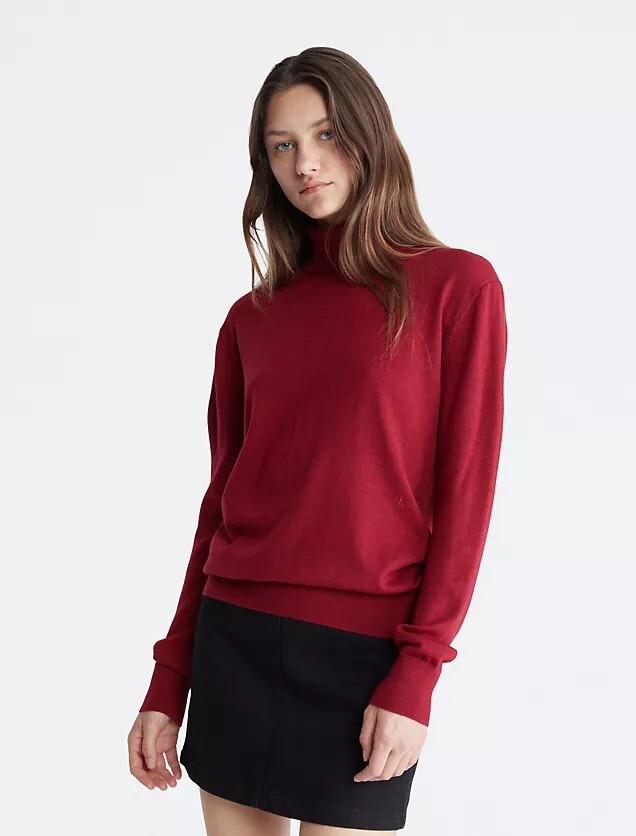 

Свитер Calvin Klein Merino Turtleneck, красный