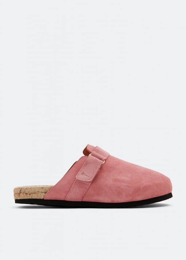

Мюли MANEBÍ Suede clog mules, розовый