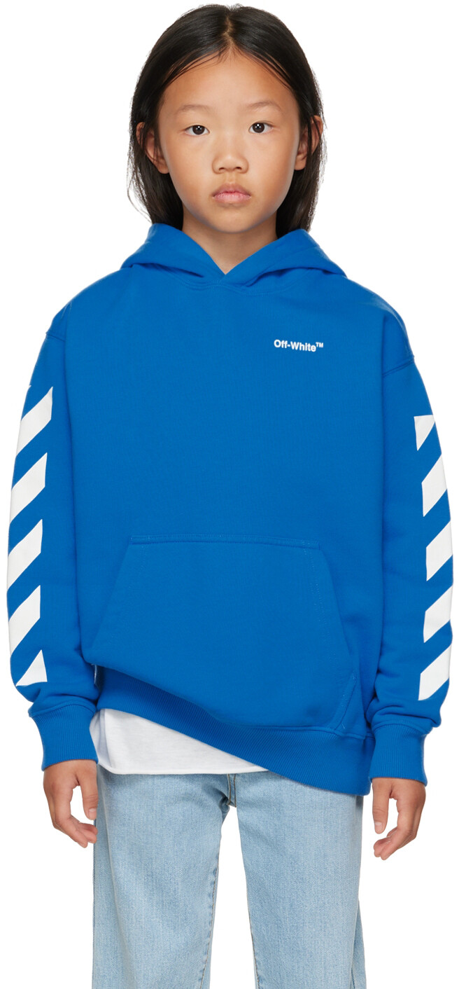 

Детская синяя худи Helvetica Diag Off-White