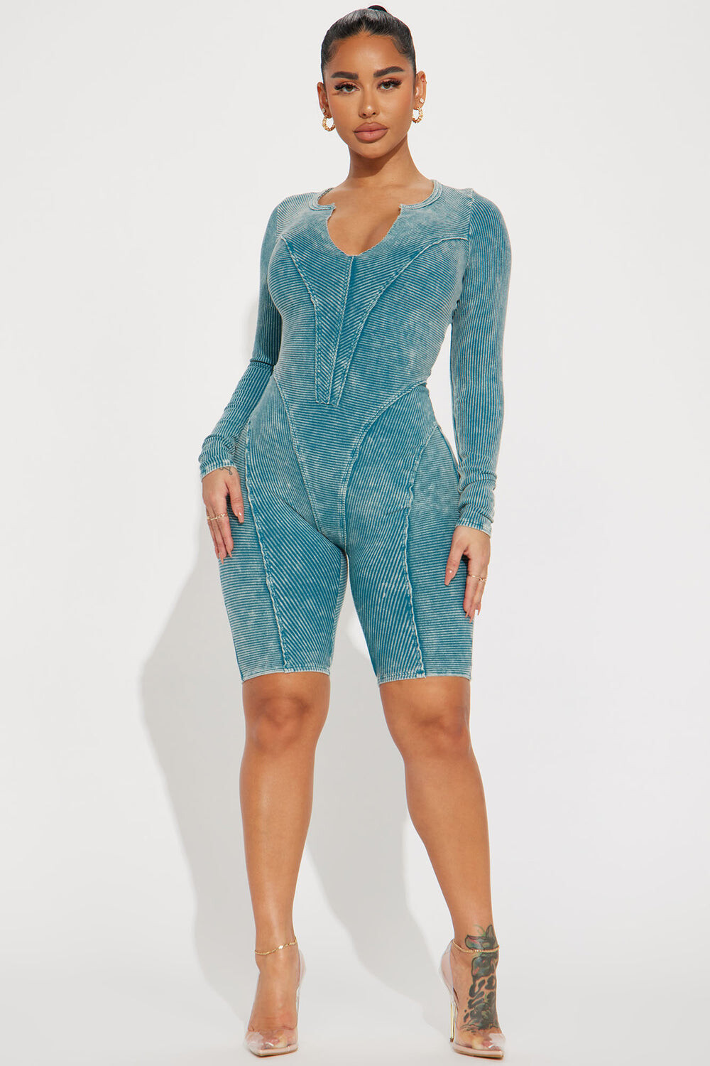 

Комбинезон Fashion Nova GD3758, бирюзовый