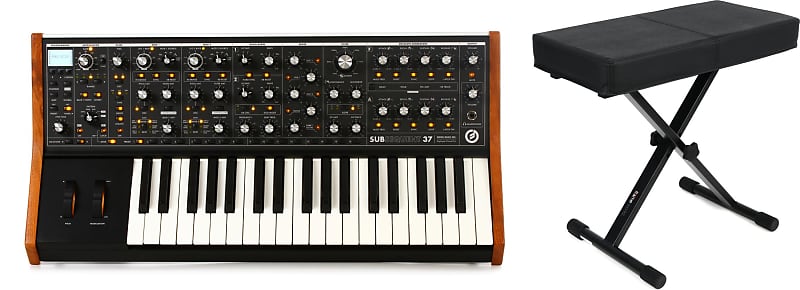 

Аналоговый синтезатор Moog Subsequent 37 в комплекте с Gator Frameworks GFW-KEY-BNCH-1 Standard Black Keyboard Bench Moog + Gator Frameworks LPS-SUB-006-01=1 GFW-KEY-BNCH-1=1