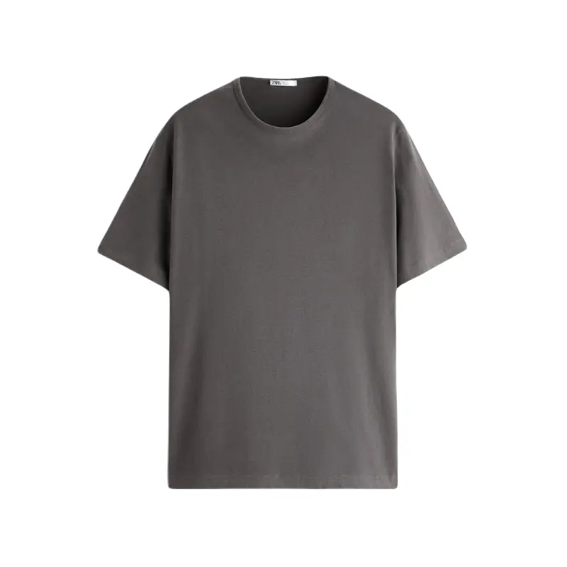 

Футболка ZARA Faded-effect, антрацитово-серый